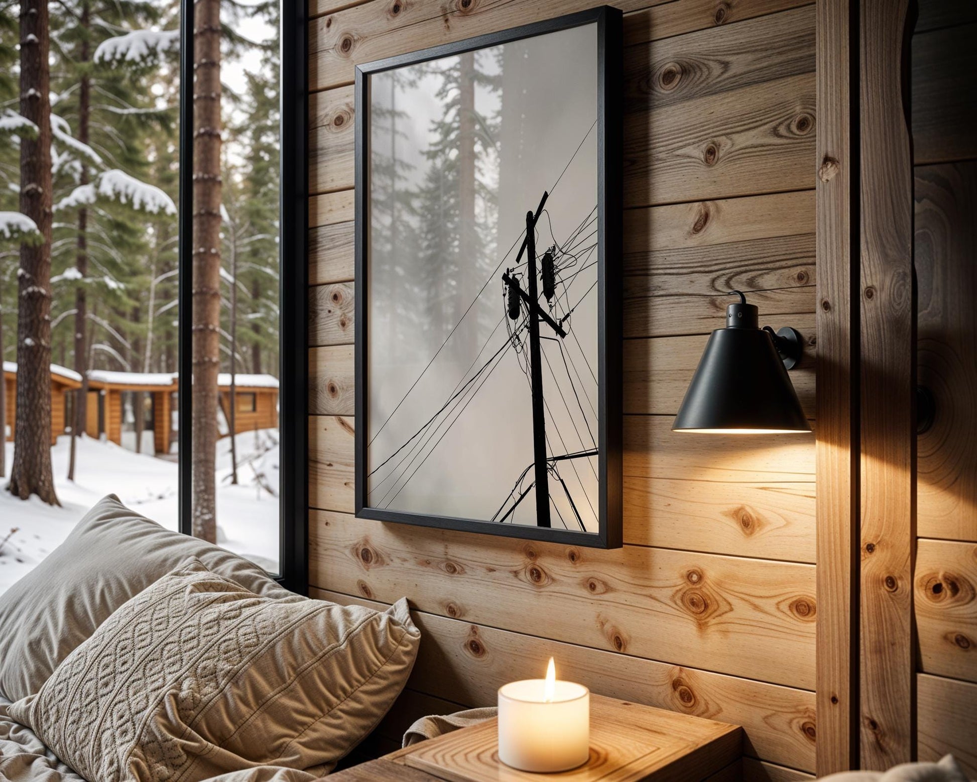 Urban Photography | Power Lines Photography Print | Minimalist Black and White Wall Art abstract wall art print, geometric minimalist poster, modern Scandinavian decor, Monohaus