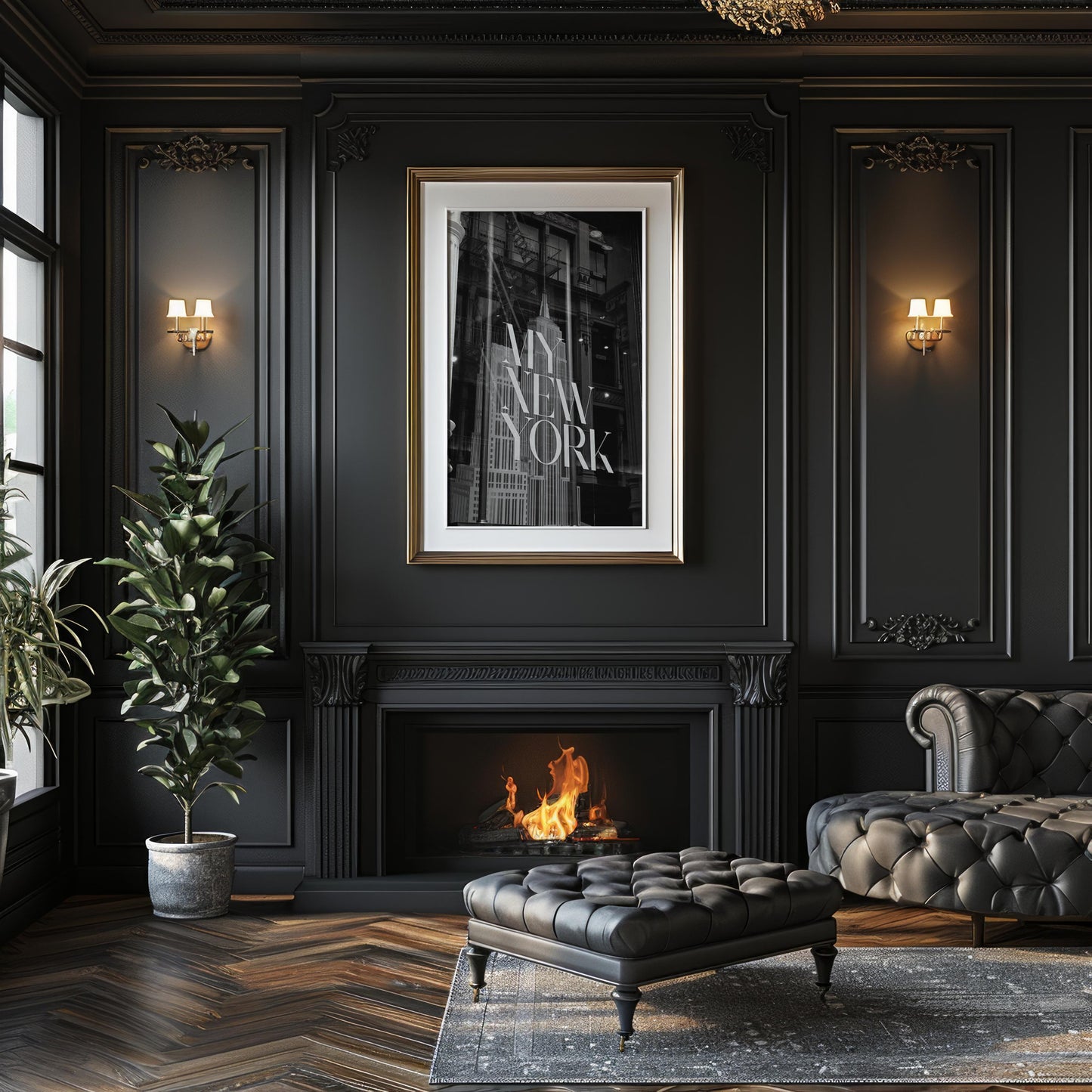 Designer Wall Art | Empire State Building Print | Black and White NYC Architectural wall art print, black and white architectural poster, minimalist modern Scandinavian wall decor, Monohaus