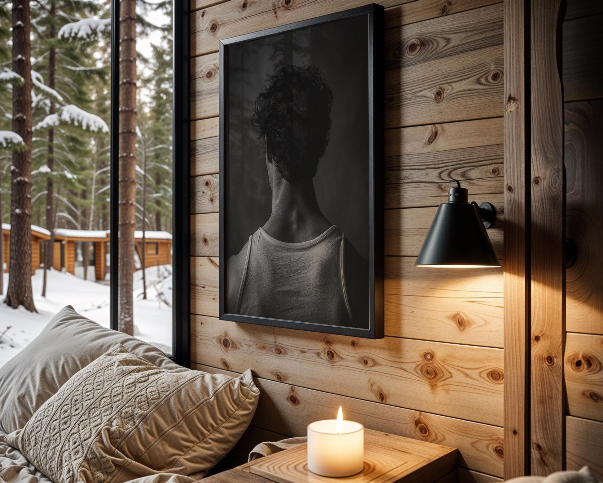 Minimal Wall Art | Fashion Portrait Photography Print | Minimalist Black & White wall art print, minimalist black and white poster, modern Scandinavian wall decor, Monohaus