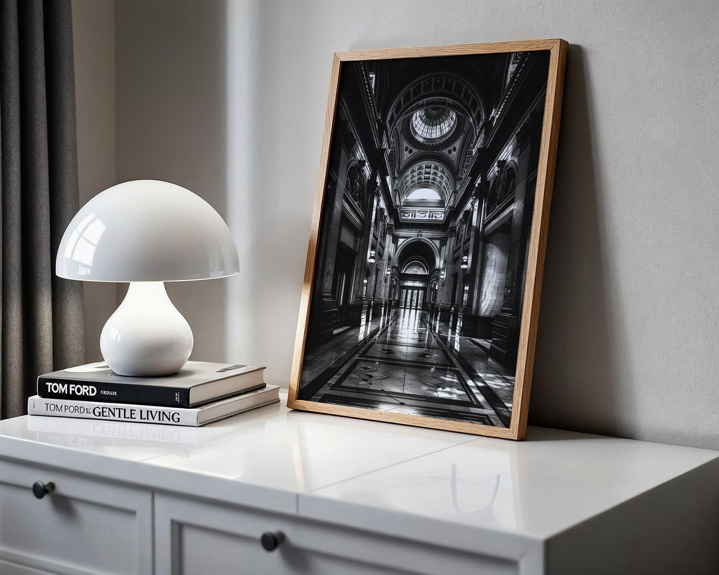 World Landmark | Vienna Museum Hall Photography Print | Grand Architecture Art wall art print, black and white architectural poster, minimalist modern Scandinavian wall decor, Monohaus