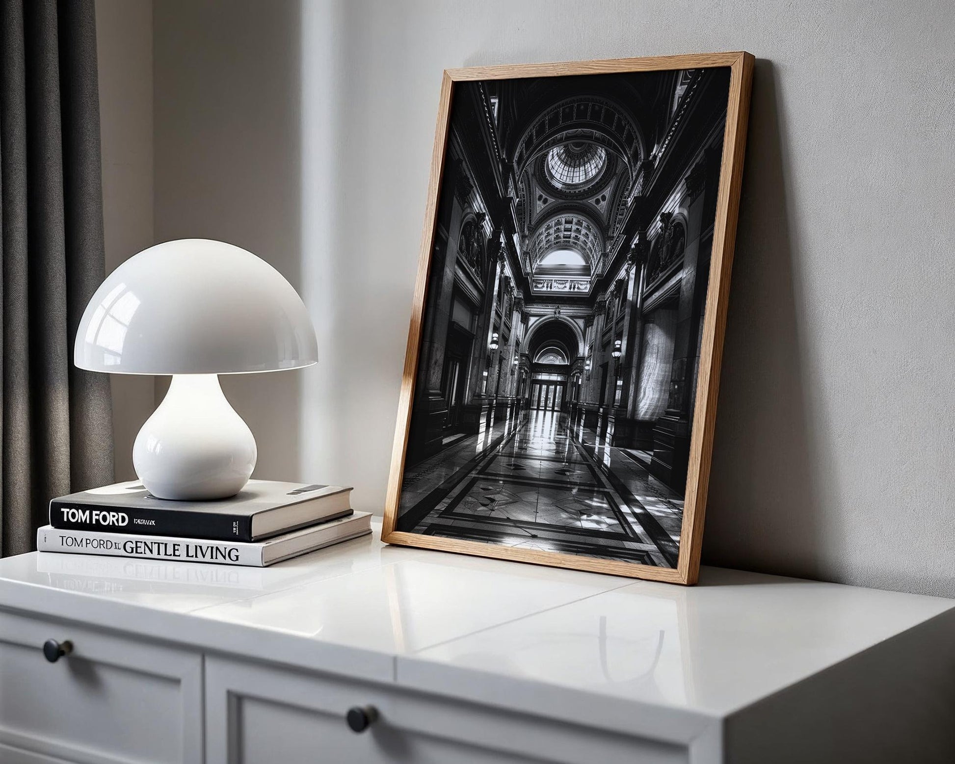 World Landmark | Vienna Museum Hall Photography Print | Grand Architecture Art wall art print, black and white architectural poster, minimalist modern Scandinavian wall decor, Monohaus