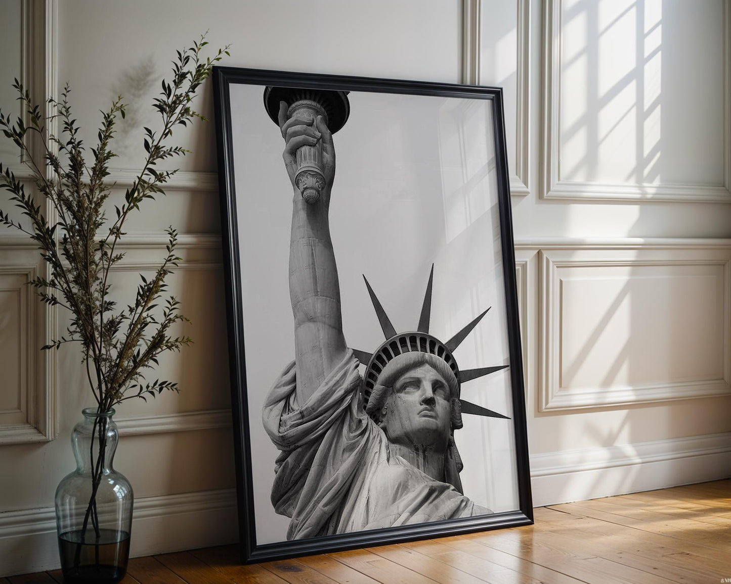 World Landmark | Statue of Liberty Print | Minimalist Black and White NYC Poster wall art print, minimalist black and white poster, modern Scandinavian wall decor, Monohaus