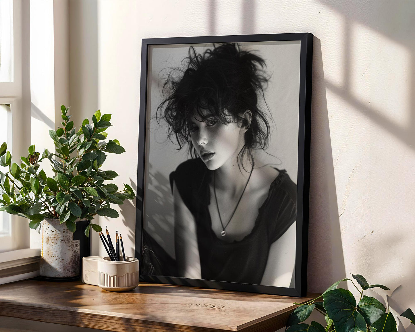 Minimal Wall Art Noir Portrait Print | Black and White Fine Art Photography wall art print, minimalist black and white poster, modern Scandinavian wall decor, Monohaus