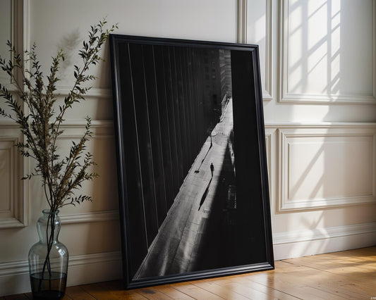 City Street Photography Print | Black and White Urban Wall Art wall art print, black and white architectural poster, minimalist modern Scandinavian wall decor, Monohaus