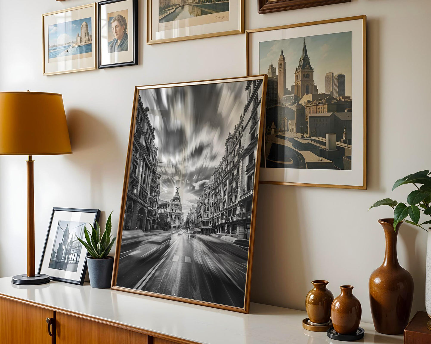 World Landmark | Madrid Gran Vía Black and White Photography Print | Spain Urban Architecture