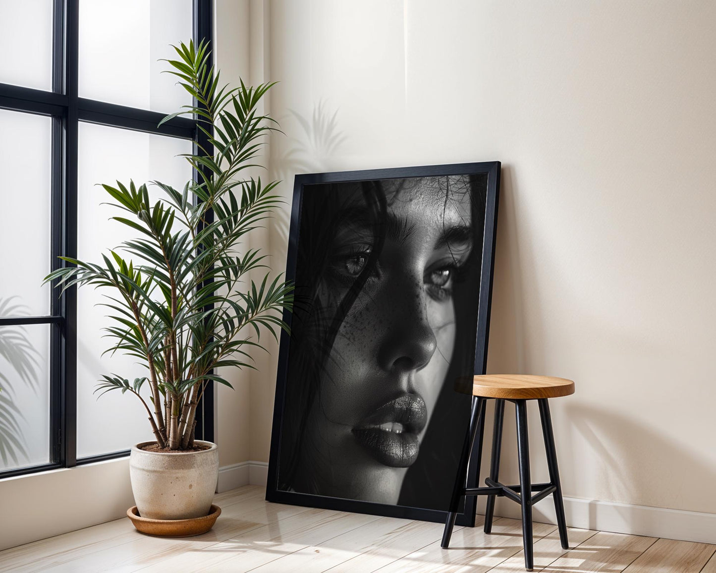 Minimal Wall Art Black and White Portrait Print | Minimalist Fine Art Photography wall art print, minimalist black and white poster, modern Scandinavian wall decor, Monohaus