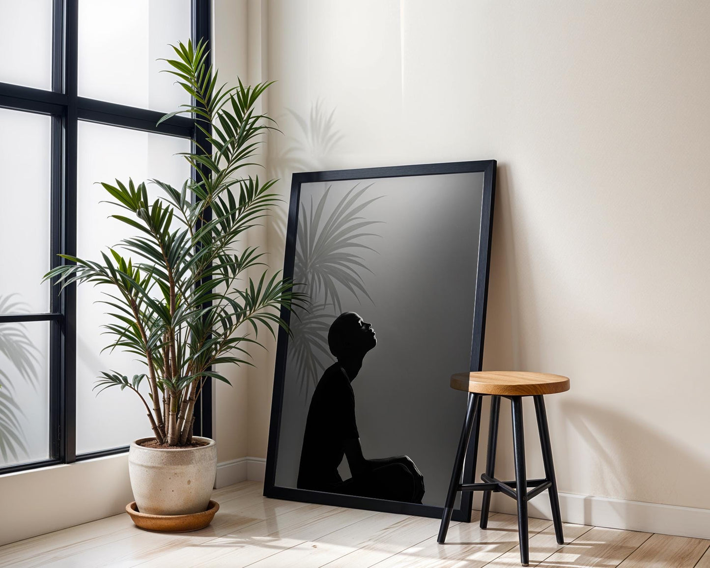 Minimal Wall Art Minimalist Silhouette Art Print | Modern Black and White Photography wall art print, minimalist black and white poster, modern Scandinavian wall decor, Monohaus