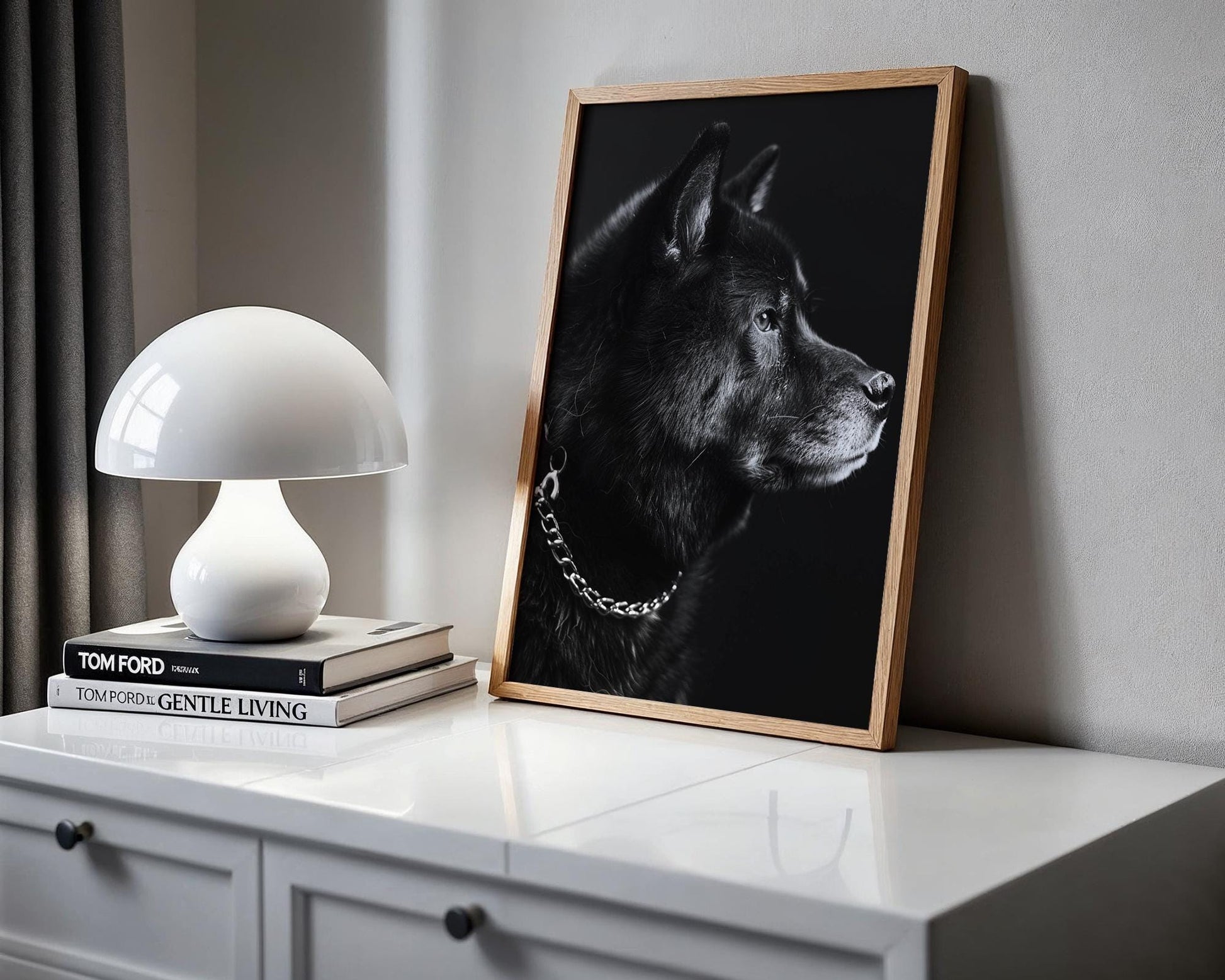 Dog Photography Poster | Minimal Black and White Print Scandinavian Home Decor wall art print, minimalist black and white poster, modern Scandinavian wall decor, Monohaus