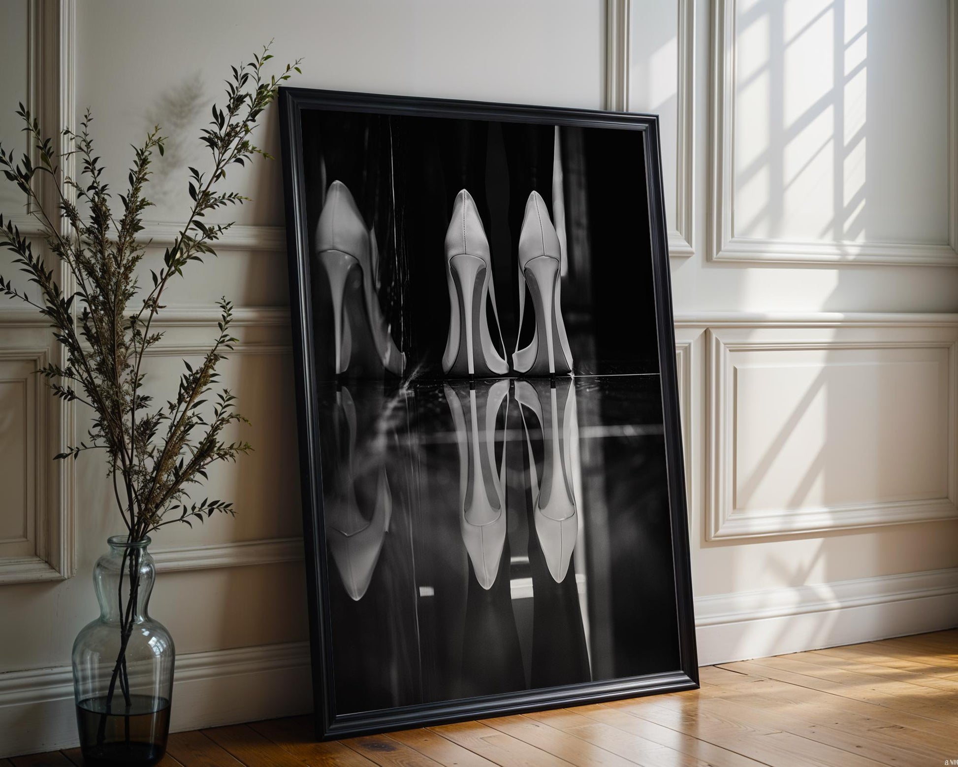 Minimal Wall Art Modern Shoes Black and White Photography | Fine Art Print wall art print, minimalist black and white poster, modern Scandinavian wall decor, Monohaus