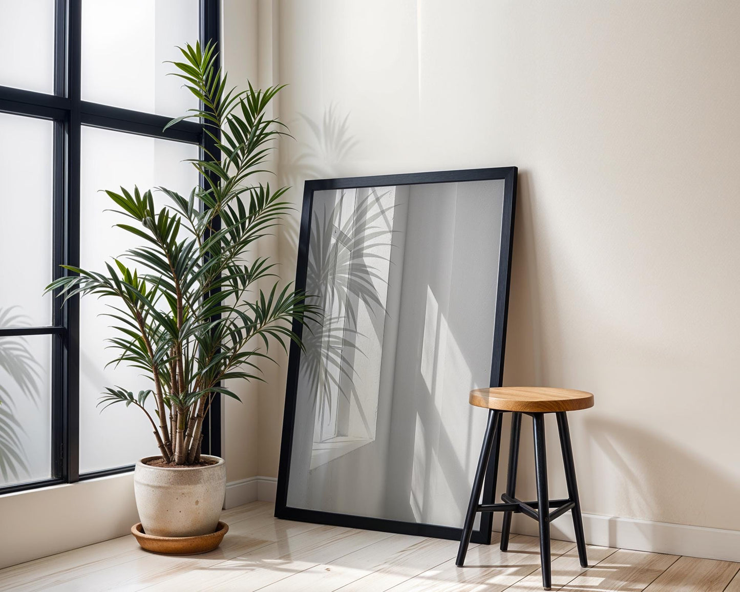 Minimal Wall Art Minimalist Window Light Print | Black and White Photography, Modern Home Decor wall art print, minimalist black and white poster, modern Scandinavian wall decor, Monohaus