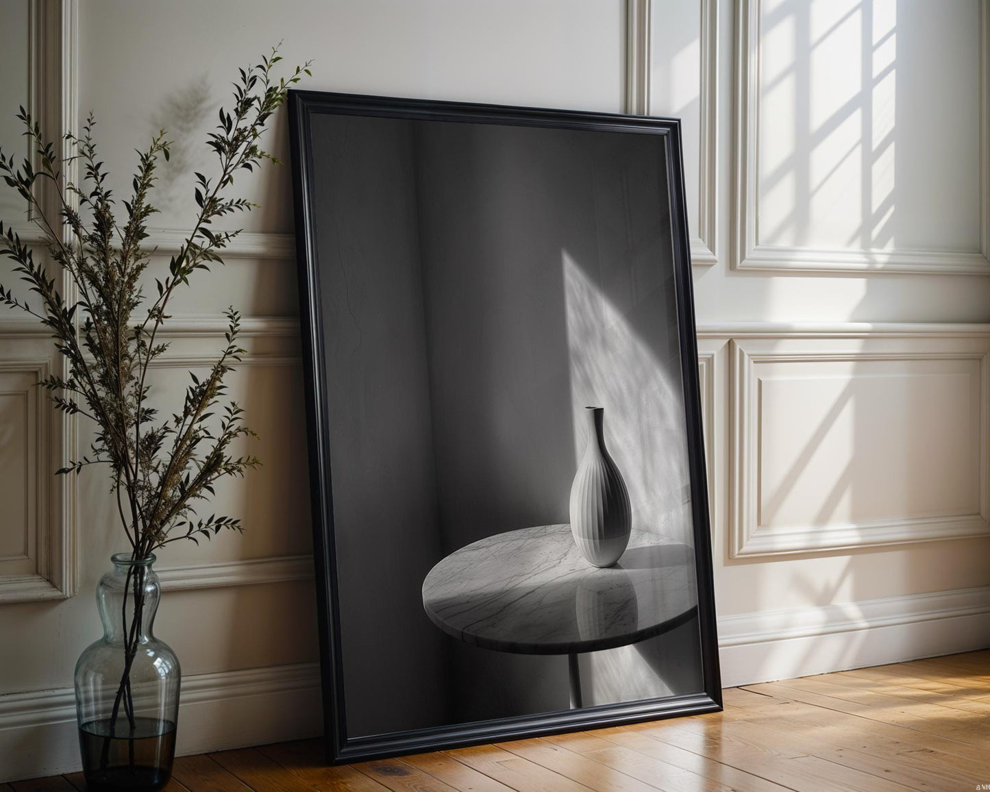 Urban Photography | Minimalist Still Life Print | Black and White Vase black and white photo print, minimalist monochrome wall art poster for modern interiors, Monohaus