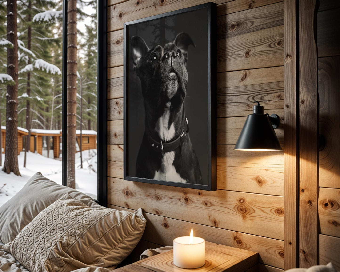 Dog Photography Pit Bull Puppy Photo Print | Whimsical Pet Poster, Modern Farmhouse Art wall art print, minimalist black and white poster, modern Scandinavian wall decor, Monohaus