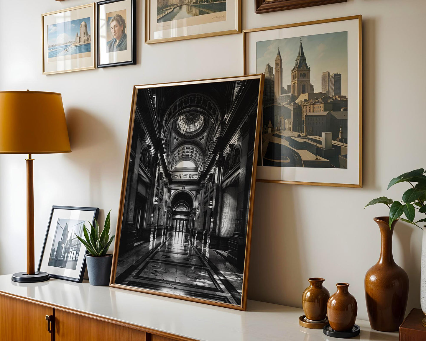 World Landmark | Vienna Museum Hall Photography Print | Grand Architecture Art wall art print, black and white architectural poster, minimalist modern Scandinavian wall decor, Monohaus