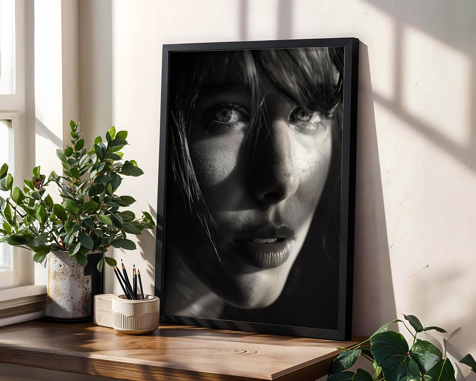 Minimal Wall Art Monohaus Black and White Portrait | Minimalist Fine Art Print wall art print, minimalist black and white poster, modern Scandinavian wall decor, Monohaus