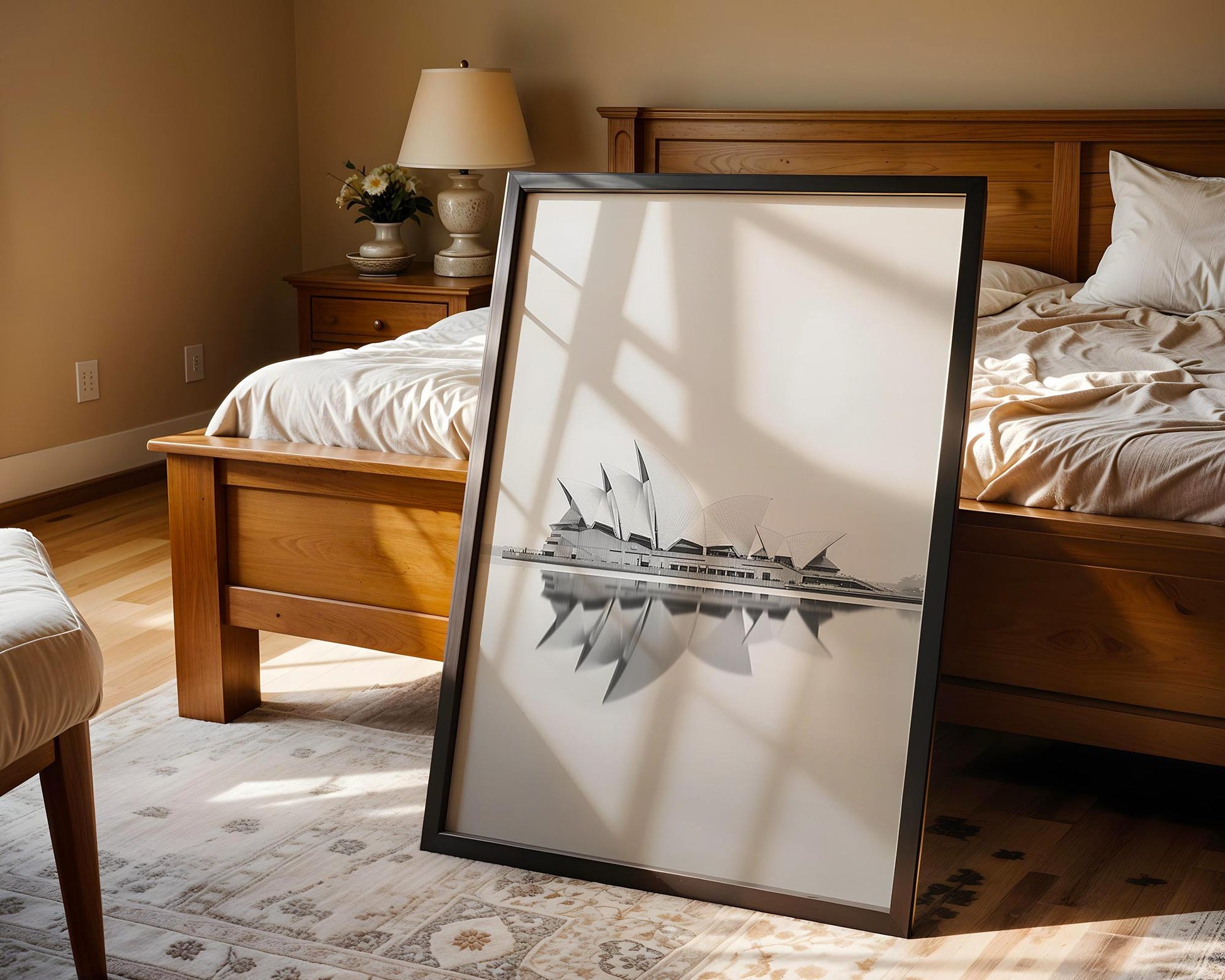 World Landmark | Sydney Opera House Print | Minimalist Black and White Architecture wall art print, black and white architectural poster, minimalist modern Scandinavian wall decor, Monohaus