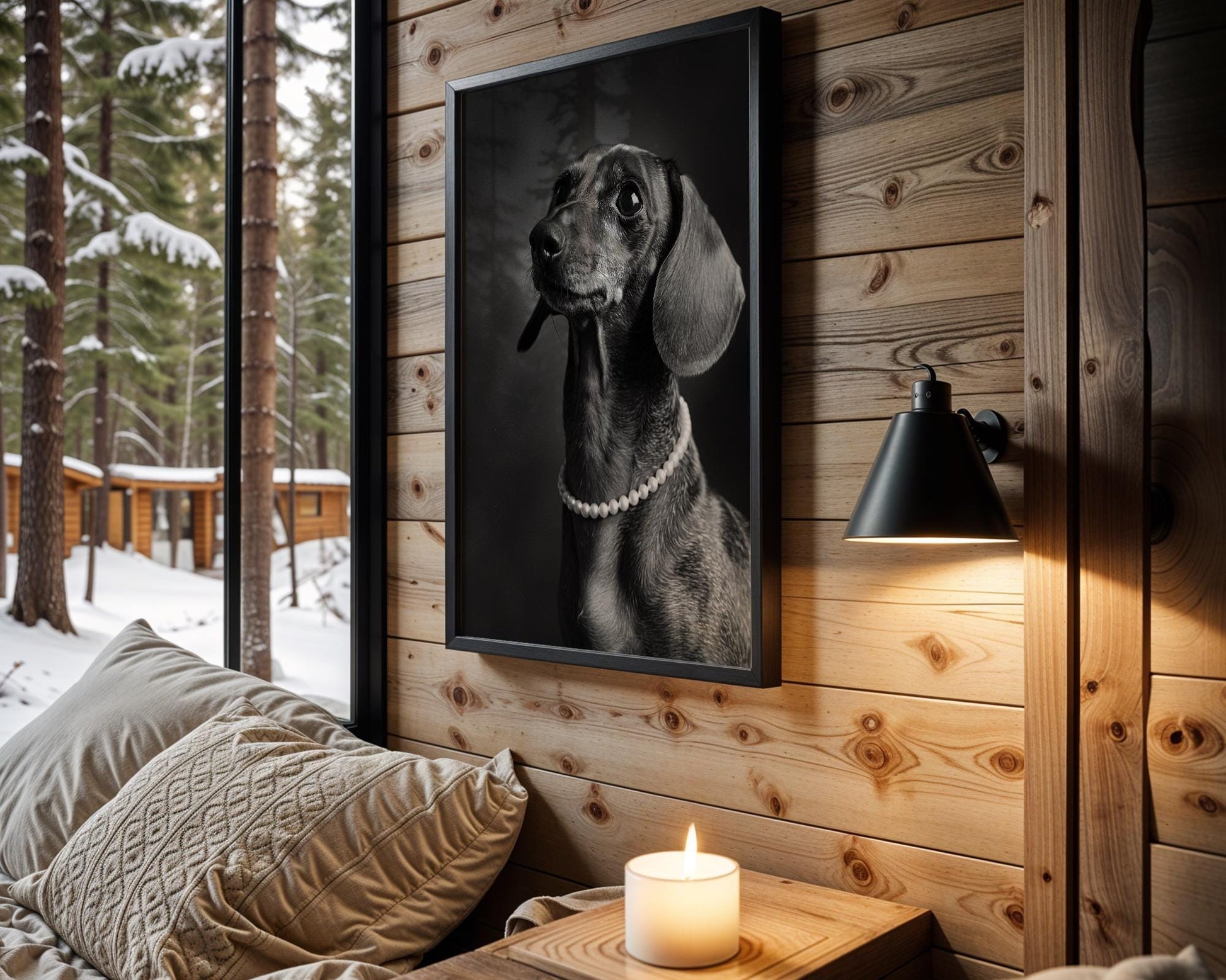 Dog Photography Dachshund Pet Print | Animal Poster Black & White wall art print, minimalist black and white poster, modern Scandinavian wall decor, Monohaus