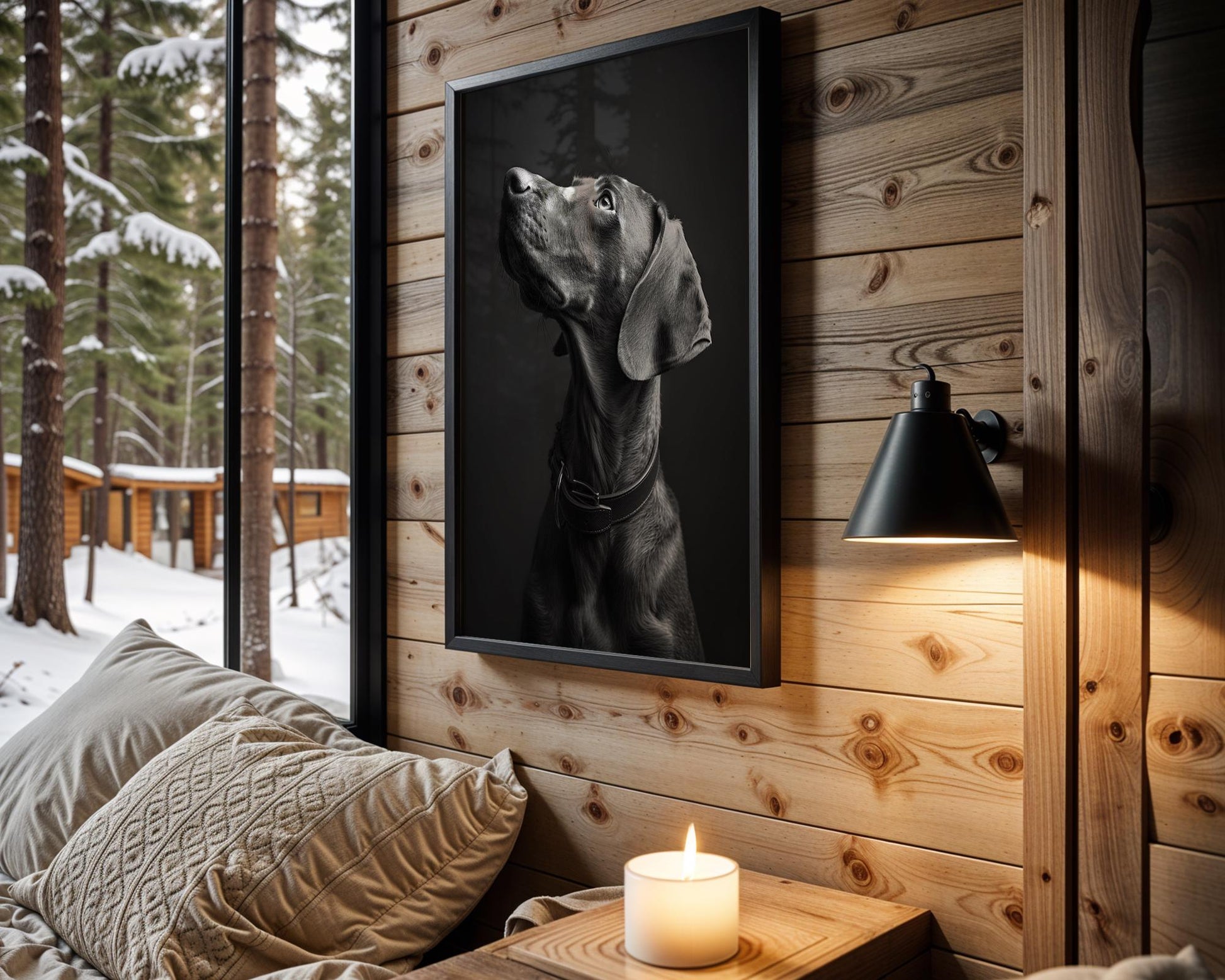 Dog Photography | Vizsla Pet Print | Black and White | Weimaraner Art wall art print, minimalist black and white poster, modern Scandinavian wall decor, Monohaus