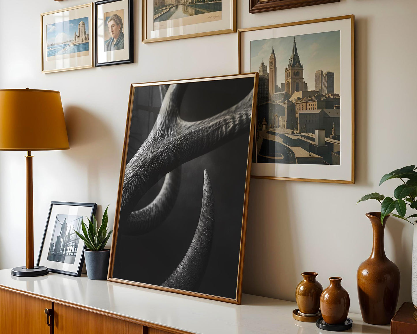 Wildlife Poster | Antler Print | Minimalist Black & White  Photography wall art print, minimalist black and white poster, modern Scandinavian wall decor, Monohaus