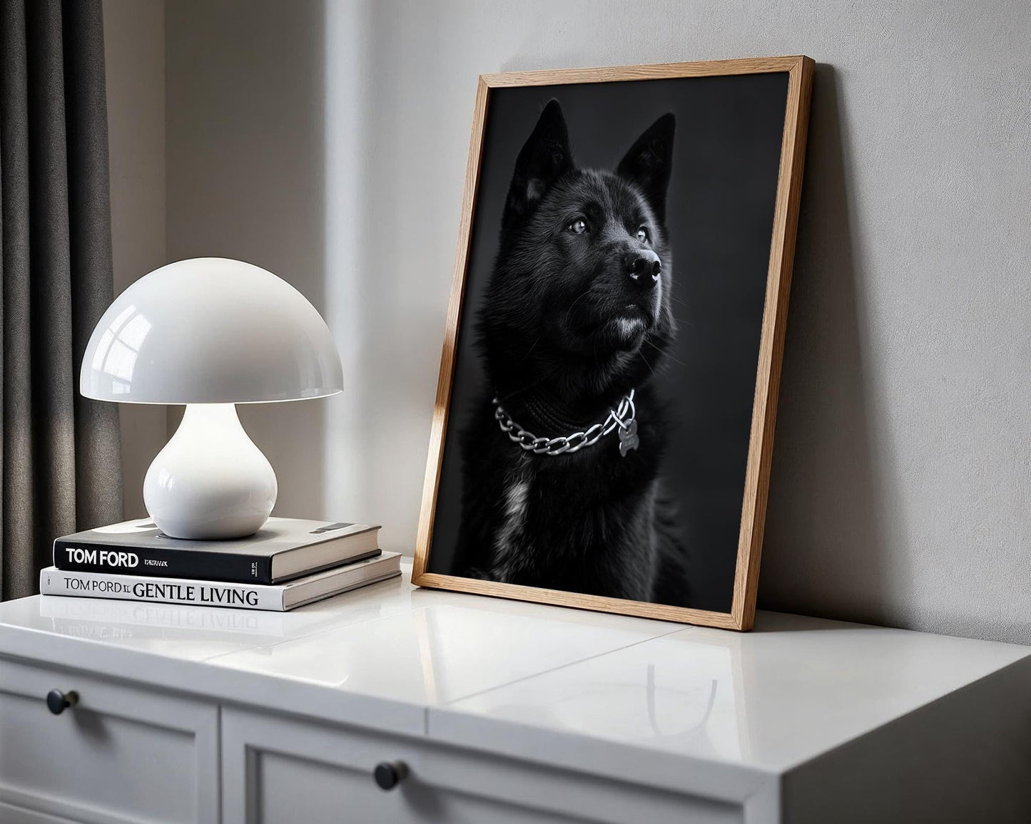 Dog Photography Poster | Minimal Black and White Print Scandinavian Home Decor wall art print, minimalist black and white poster, modern Scandinavian wall decor, Monohaus