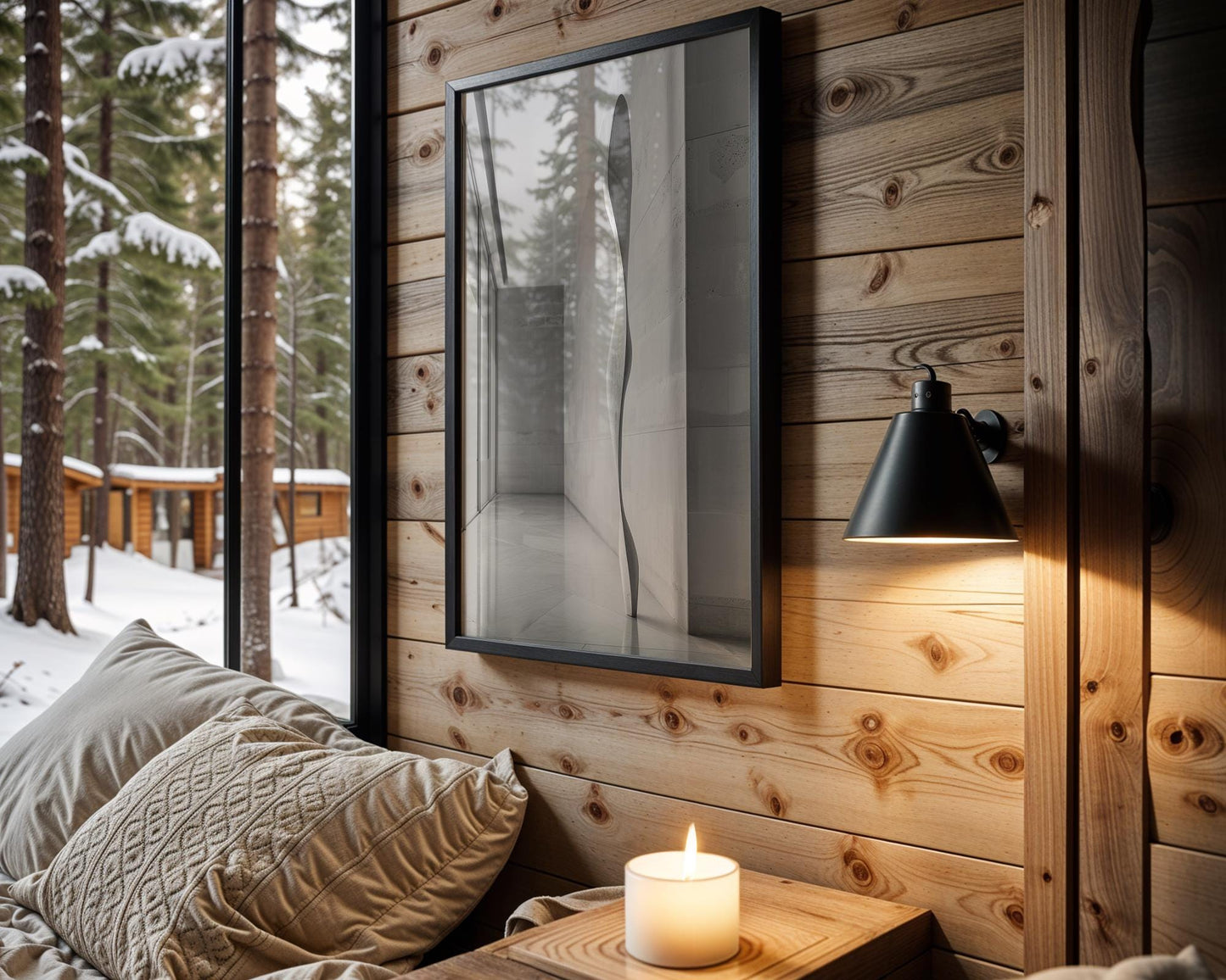 Urban Photography | Abstract Sculpture Art | Minimal Architectural Hallway Print wall art print, black and white architectural poster, minimalist modern Scandinavian wall decor, Monohaus