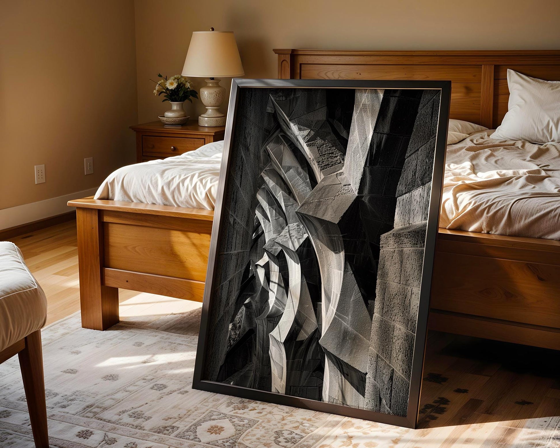 Urban Photography | Gaudi Architecture Print | Barcelona Modernist Stone Facade Photography wall art print, black and white architectural poster, minimalist modern Scandinavian wall decor, Monohaus