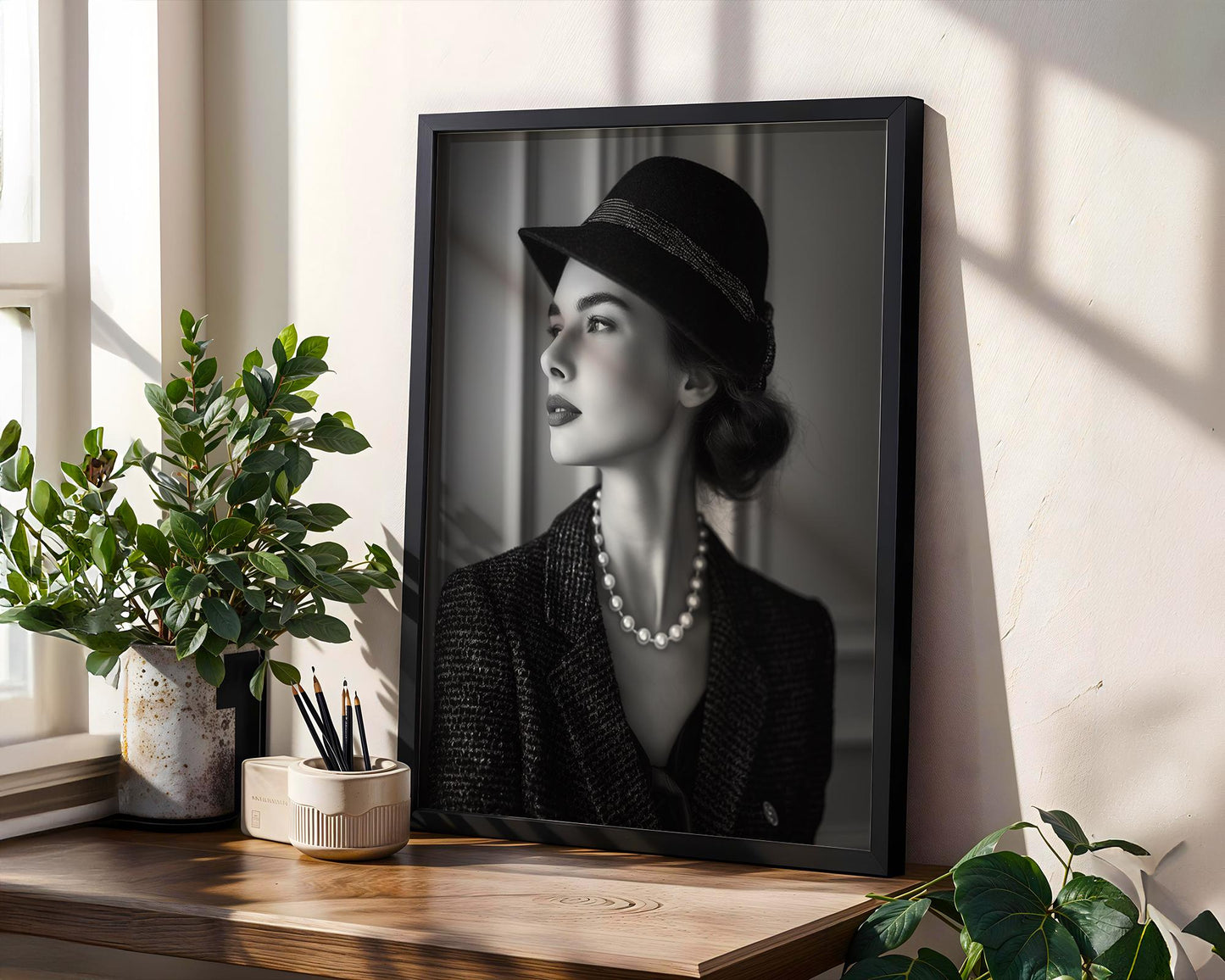 Minimal Wall Art | Retro Paris Fashion Print |  Glamour Photography wall art print, minimalist black and white poster, modern Scandinavian wall decor, Monohaus