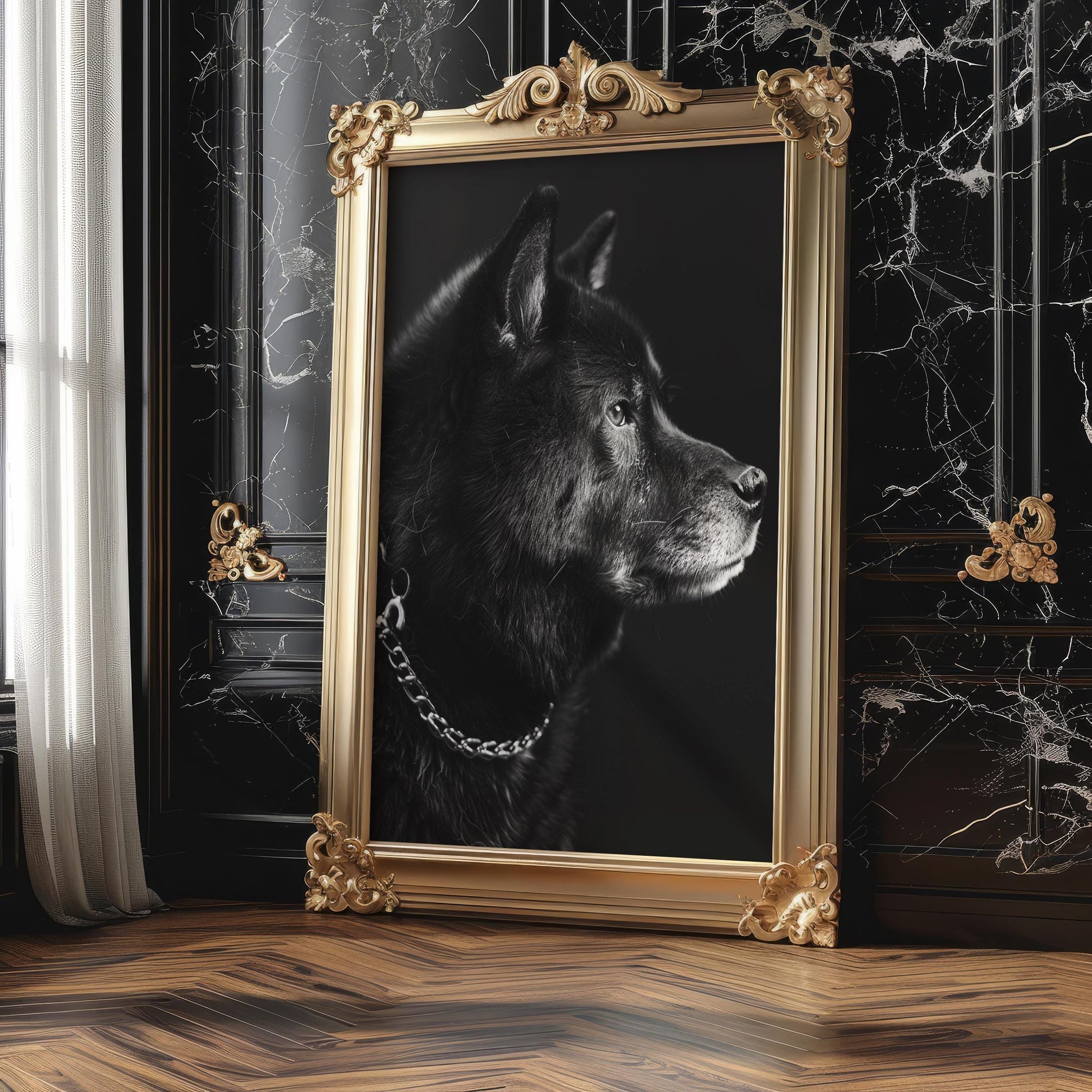 Dog Photography Poster | Minimal Black and White Print Scandinavian Home Decor wall art print, minimalist black and white poster, modern Scandinavian wall decor, Monohaus