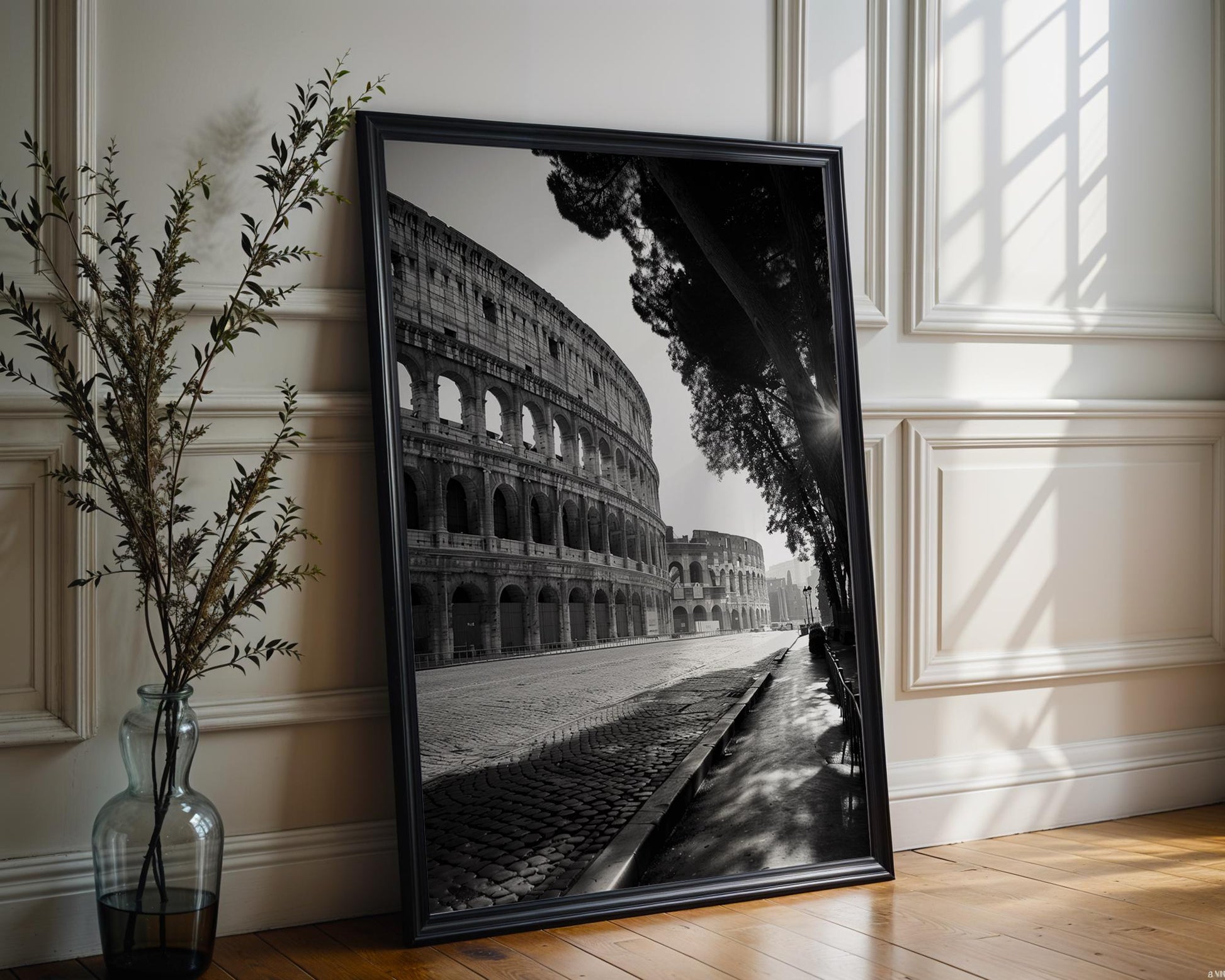 World Landmark | Rome Colosseum Photography Print | Black and White Italian Architecture Wall Art wall art print, black and white architectural poster, minimalist modern Scandinavian wall decor, Monohaus