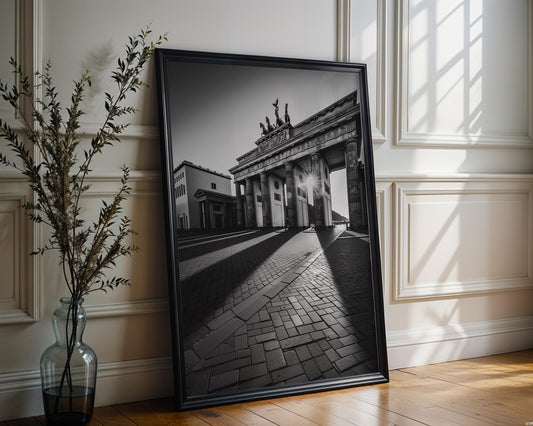 World Landmark | Brandenburg Gate Print | Berlin Architecture Photography, Minimalist Decor wall art print, black and white architectural poster, minimalist modern Scandinavian wall decor, Monohaus