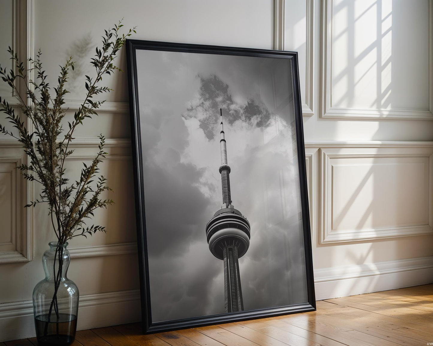 World Landmark | CN Tower Print | Toronto Black and White Photography, Minimalist Wall Art wall art print, black and white architectural poster, minimalist modern Scandinavian wall decor, Monohaus