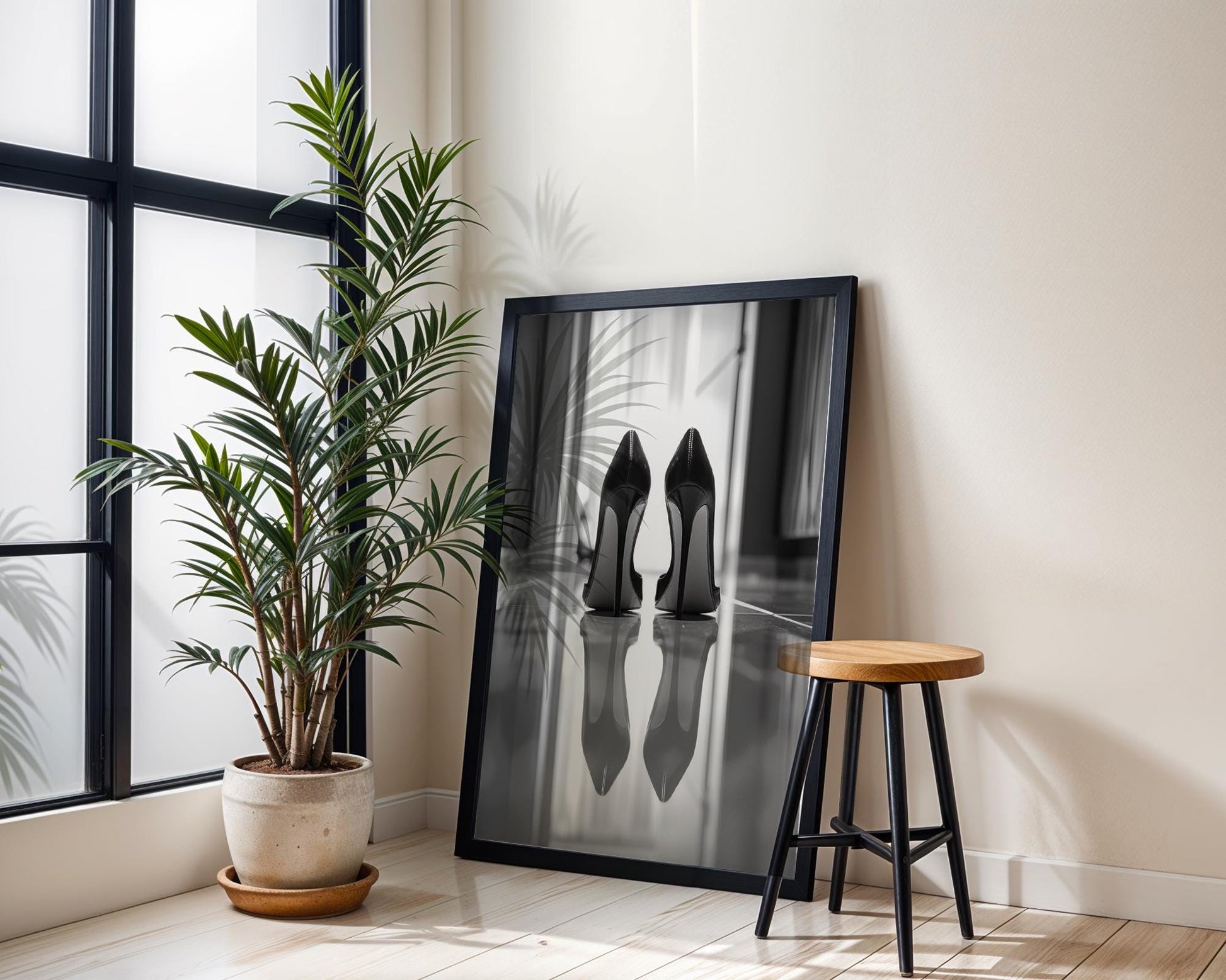 Minimal Wall Art | Fashion High Heels Photography | Designer Print wall art print, minimalist black and white poster, modern Scandinavian wall decor, Monohaus