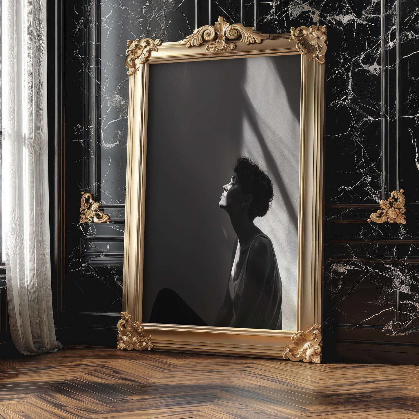 Minimal Wall Art | Retro Paris Fashion Print | Designer Photography wall art print, minimalist black and white poster, modern Scandinavian wall decor, Monohaus