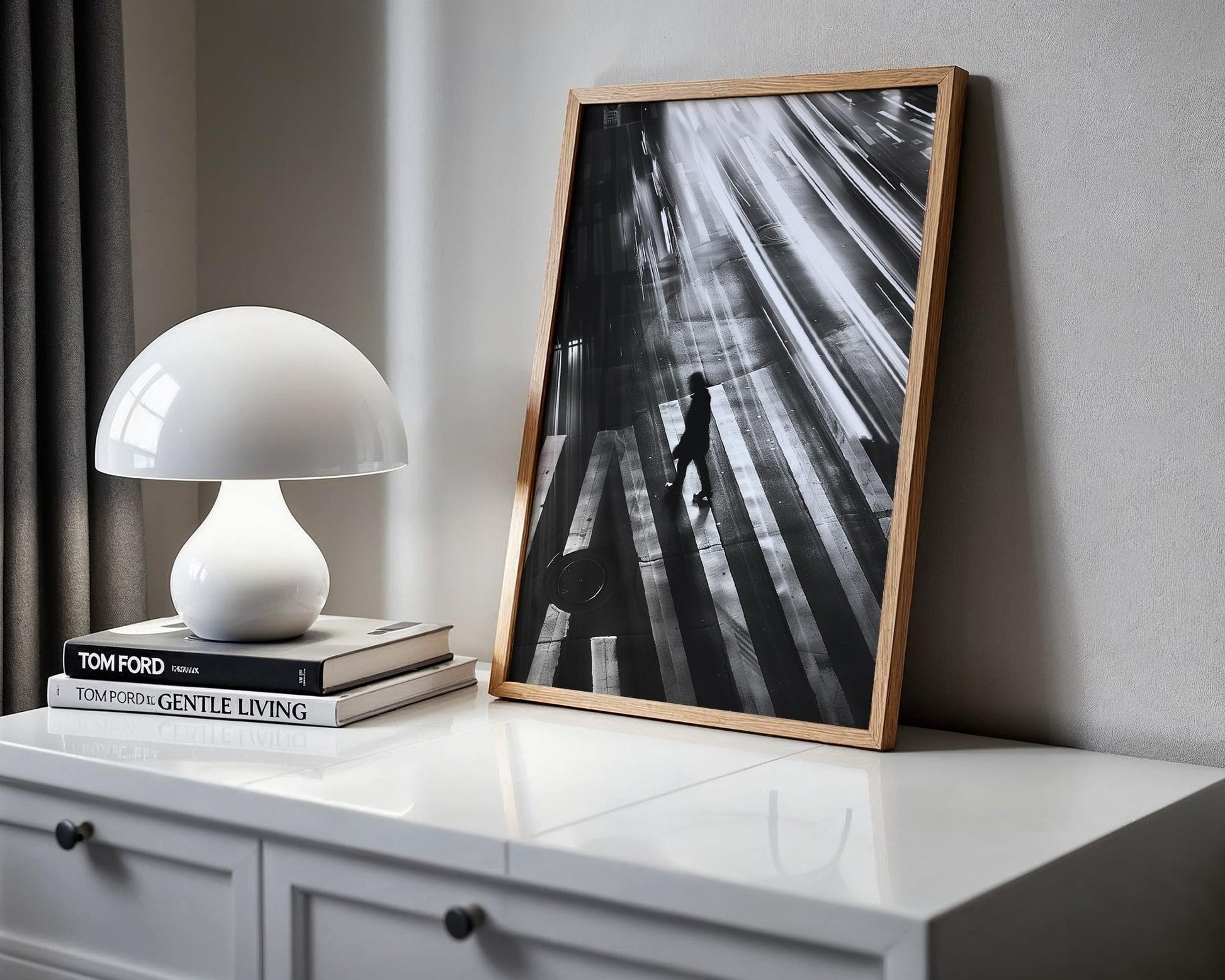 Urban Photography | Black and White Crosswalk Art Print | Minimalist Decor black and white photo print, minimalist monochrome wall art poster for modern interiors, Monohaus