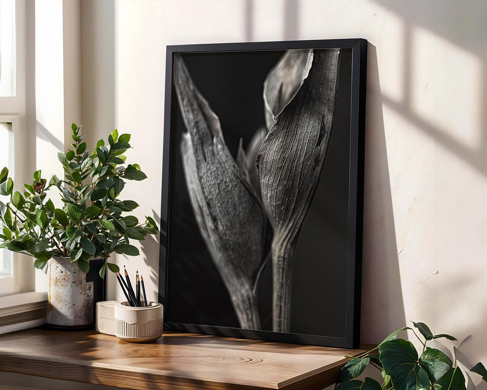 Botanical Photo | Black and White Flower Bud Print | Minimalist  Art wall art print, minimalist black and white poster, modern Scandinavian wall decor, Monohaus