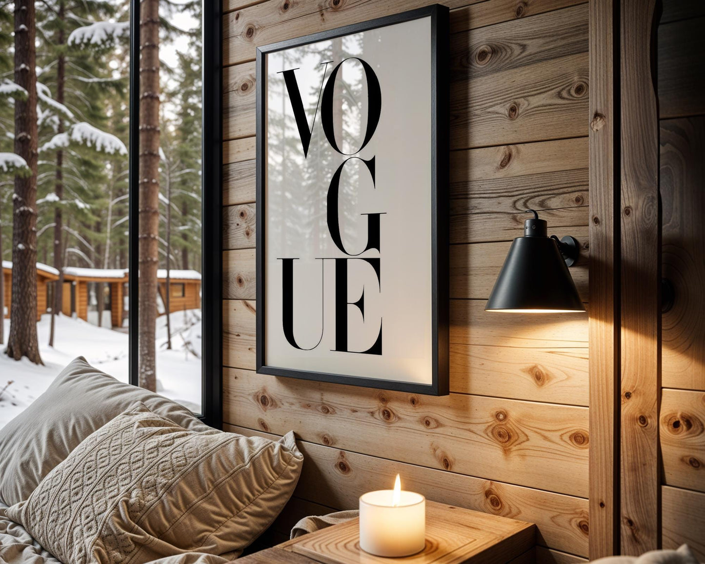 Designer Wall Art | Vogue Typography Print | Black And White Fashion Poster typography wall art print, minimalist black and white type poster, modern graphic design decor, Monohaus