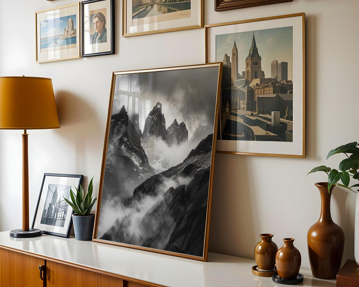 World Landmark | Patagonia Mountain Print | Torres del Paine, Chile Black and White Photography