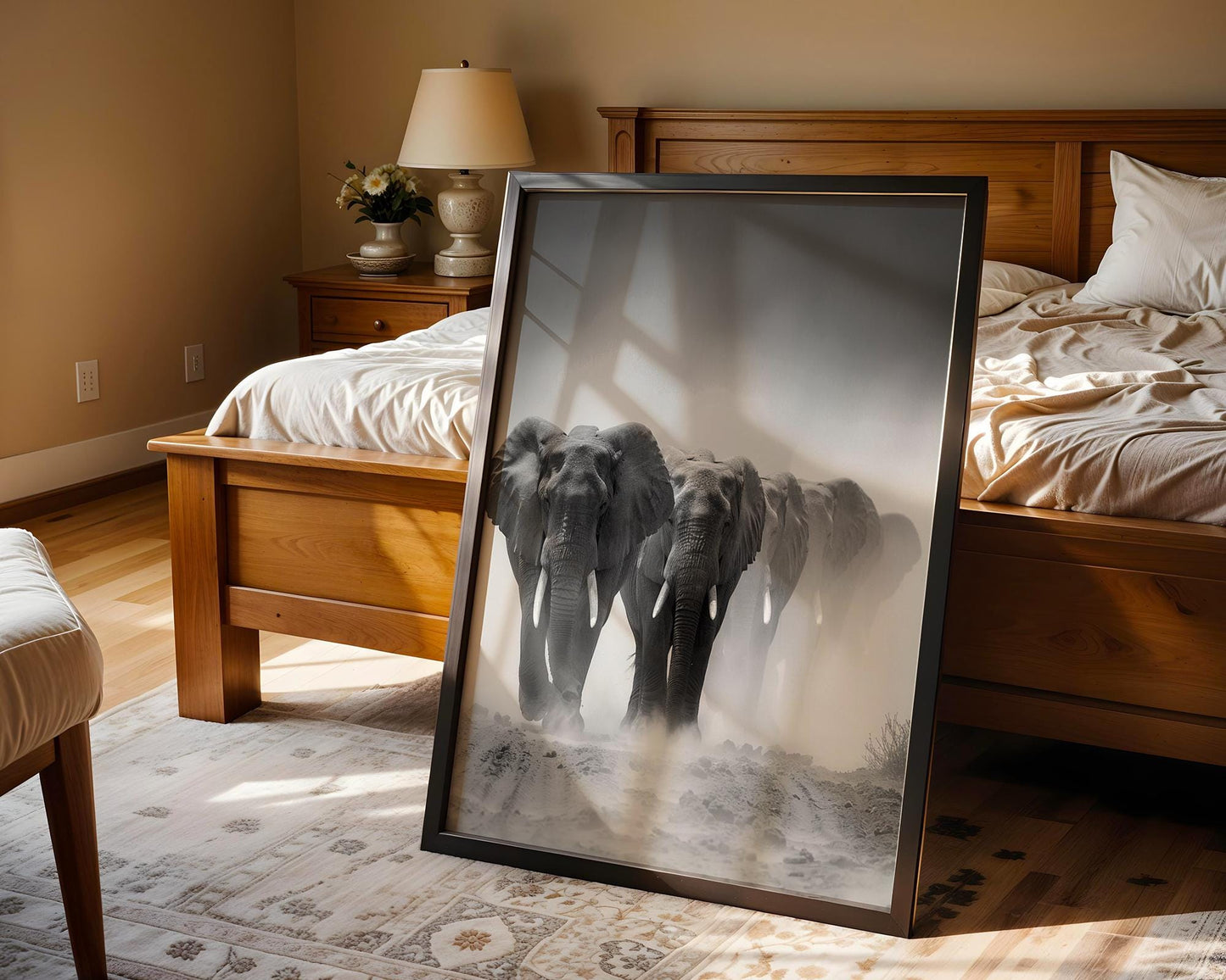 Wildlife Poster | Elephant Print | Black & White  Photography, Minimalist Safari Wall Art wall art print, minimalist black and white poster, modern Scandinavian wall decor, Monohaus