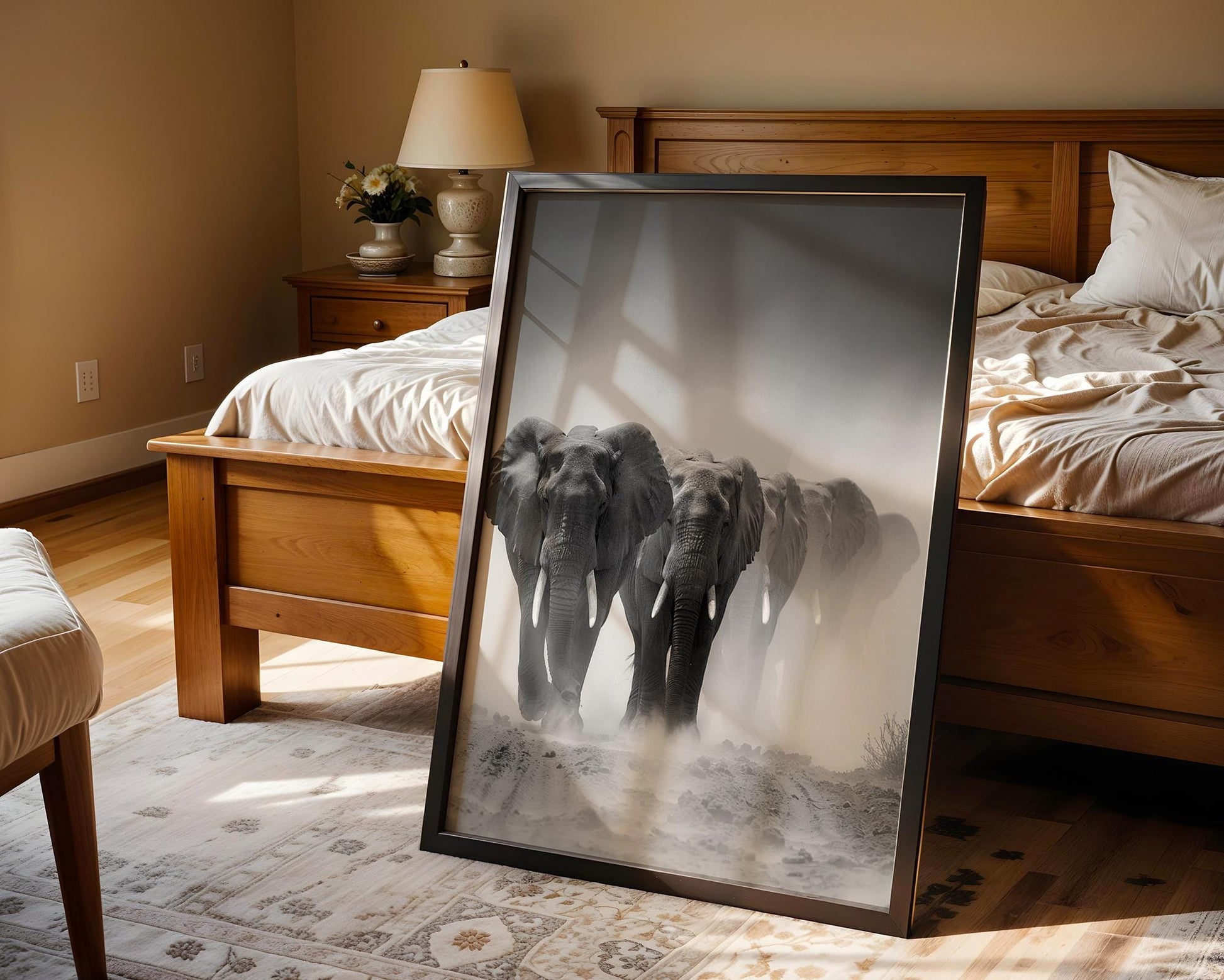 Wildlife Poster | Elephant Print | Black & White  Photography, Minimalist Safari Wall Art wall art print, minimalist black and white poster, modern Scandinavian wall decor, Monohaus