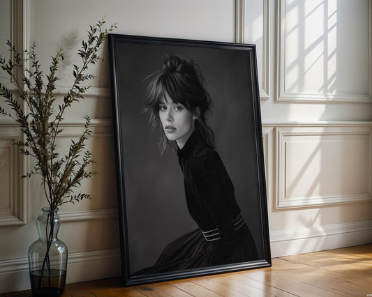 Minimal Wall Art Dark Fashion Photo, Chic Vintage Style Bedroom Decor Poster wall art print, minimalist black and white poster, modern Scandinavian wall decor, Monohaus