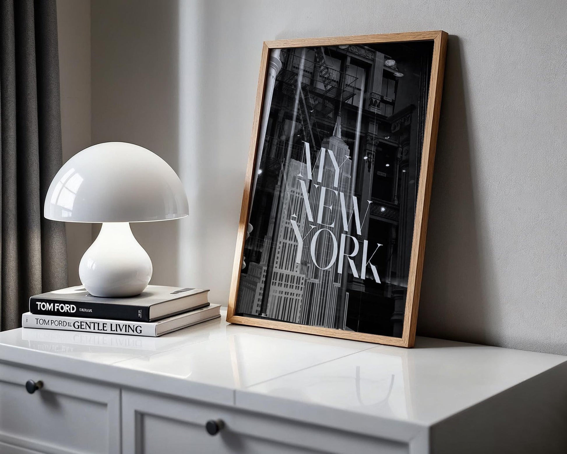 Designer Wall Art | Empire State Building Print | Black and White NYC Architectural wall art print, black and white architectural poster, minimalist modern Scandinavian wall decor, Monohaus