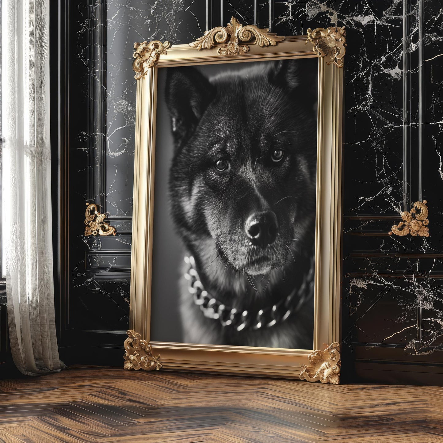 Dog Photography Art Print | Black and White Minimal Wall Decor | Modern Scandinavian Poster | Neutral Home or Office Art Print | Pet Lovers wall art print, minimalist black and white poster, modern Scandinavian wall decor, Monohaus