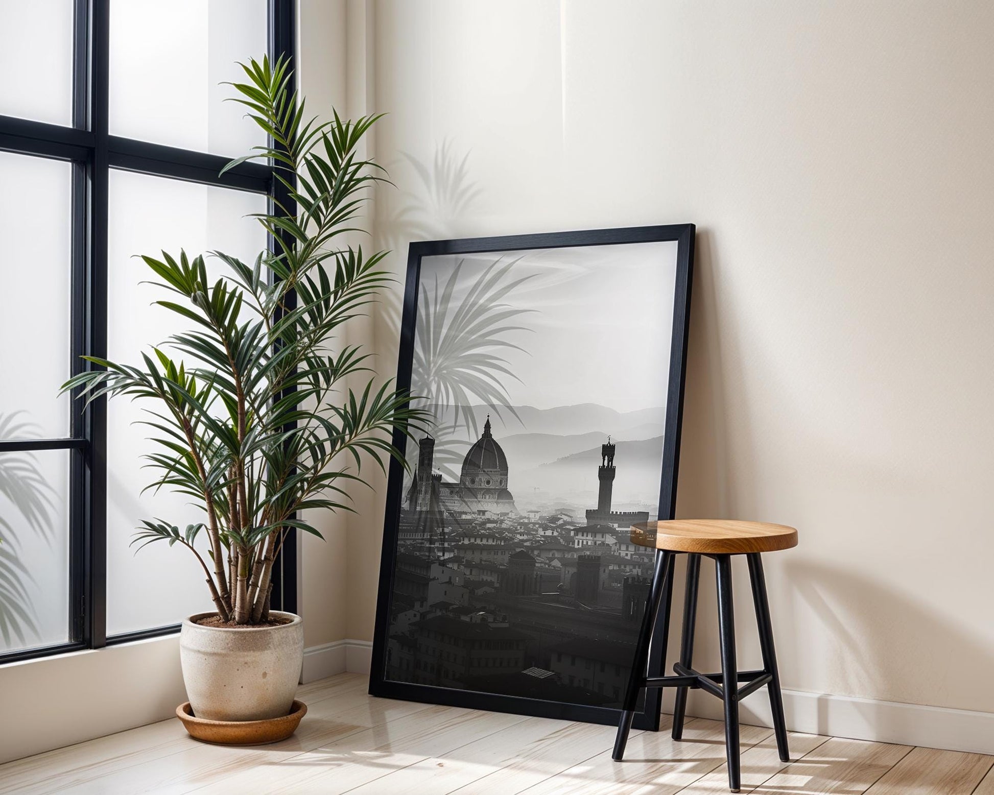 World Landmark | Florence Duomo Black and White Print | Italian Architecture Photography wall art print, black and white architectural poster, minimalist modern Scandinavian wall decor, Monohaus