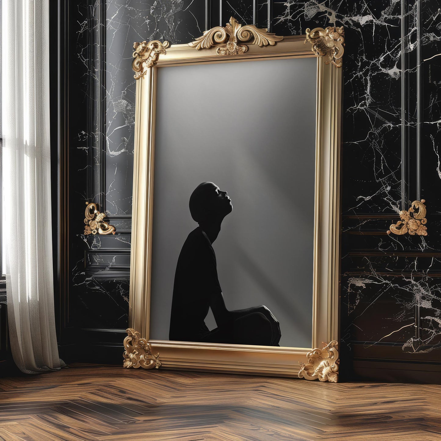 Minimal Wall Art Minimalist Silhouette Art Print | Modern Black and White Photography wall art print, minimalist black and white poster, modern Scandinavian wall decor, Monohaus