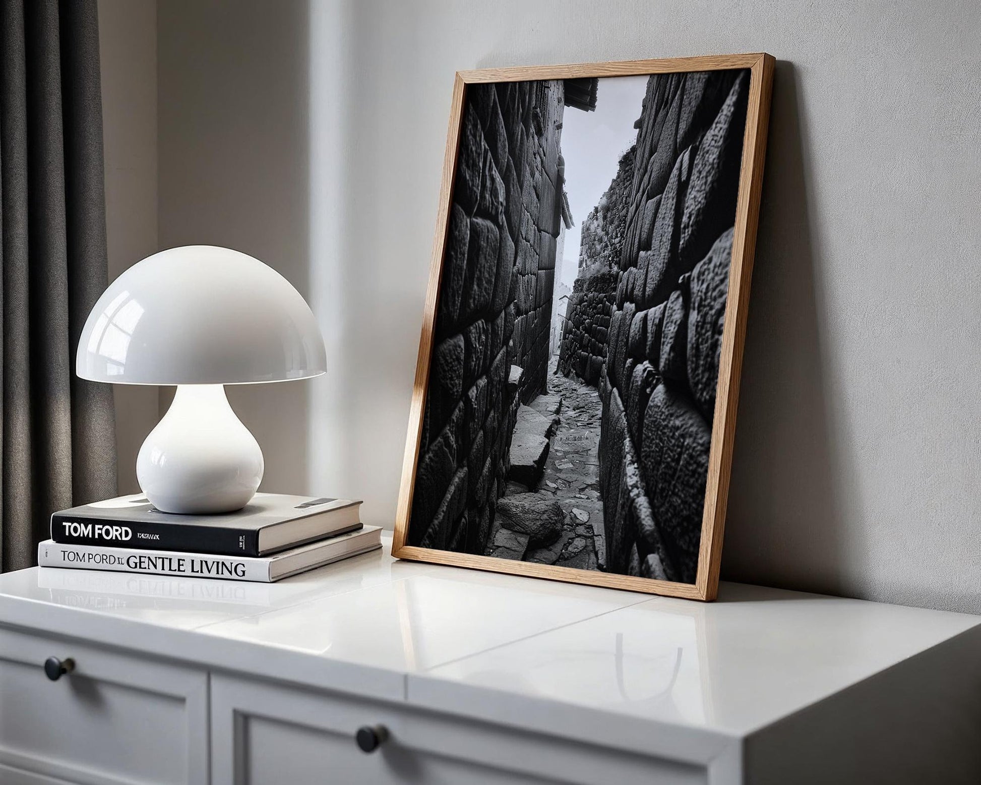 World Landmark | Machu Picchu Photography Print | Black and White Inca Wall Art wall art print, minimalist black and white poster, modern Scandinavian wall decor, Monohaus