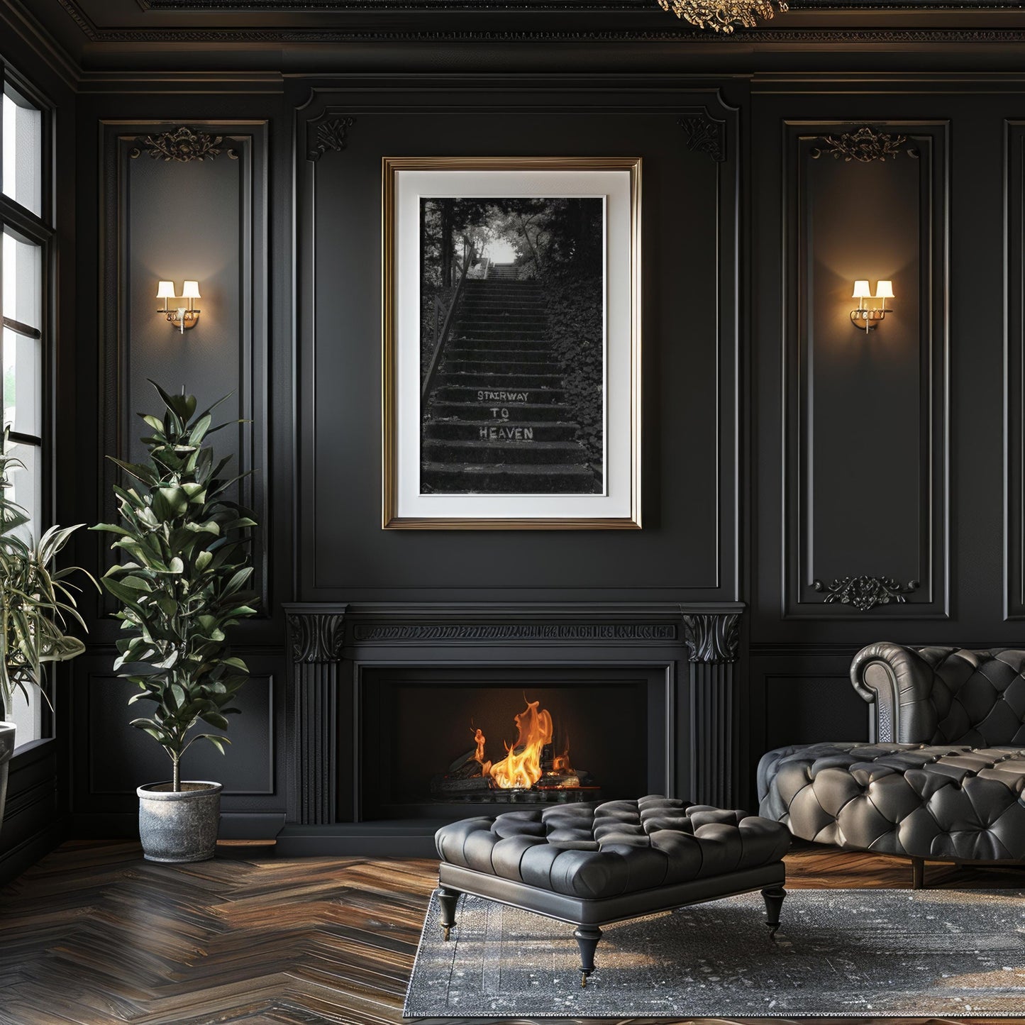 Designer Wall Art | Stairway to Heaven Photography Print | Minimalist Home Decor wall art print, minimalist black and white poster, modern Scandinavian wall decor, Monohaus