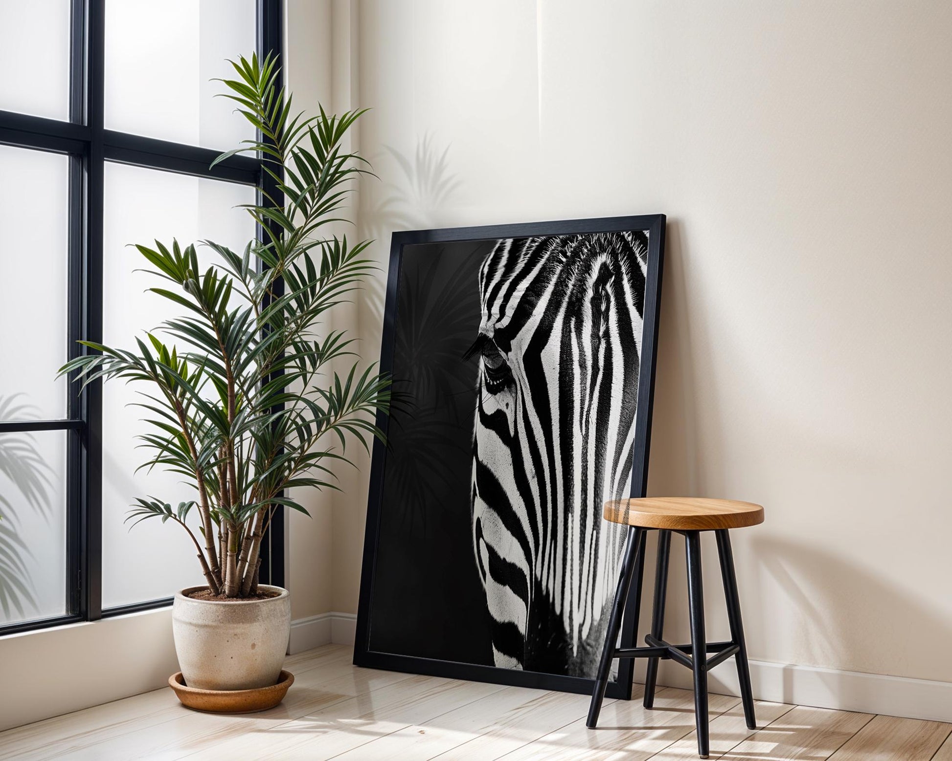 Wildlife Poster | Zebra Stripe Photography Print • Minimalist Black & White Safari Wall Art wall art print, minimalist black and white poster, modern Scandinavian wall decor, Monohaus