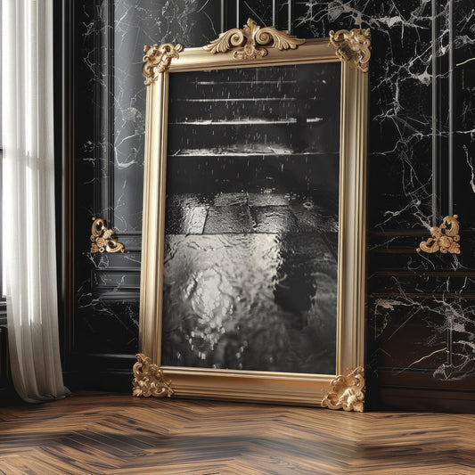 Urban Photography | Urban Photography | Rain Art Print | Black & White Street Scene Minimalist Decor black and white photo print, minimalist monochrome wall art poster for modern interiors, Monohaus