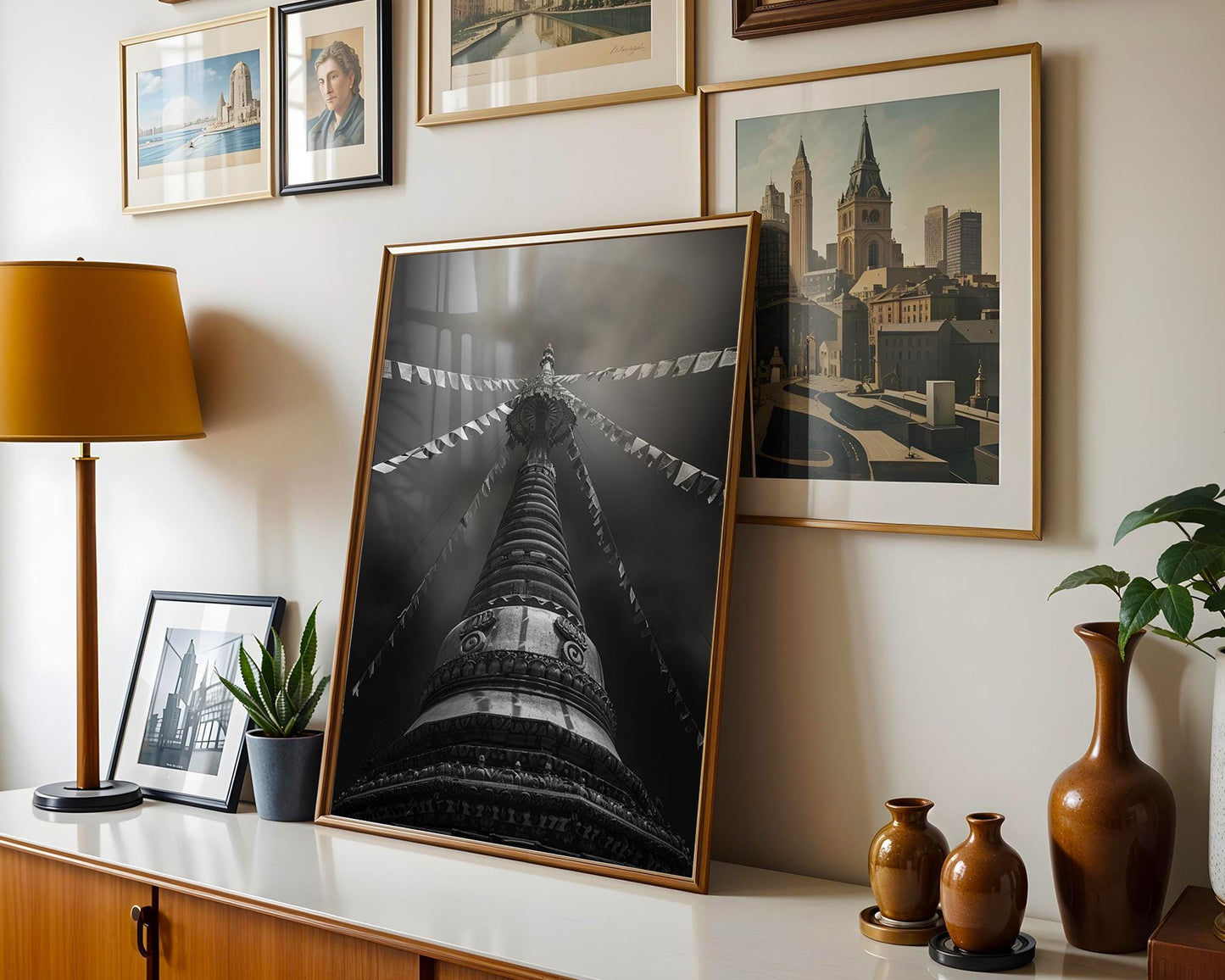 World Landmark | Boudhanath Stupa Black & White Photography Print | Kathmandu, Nepal