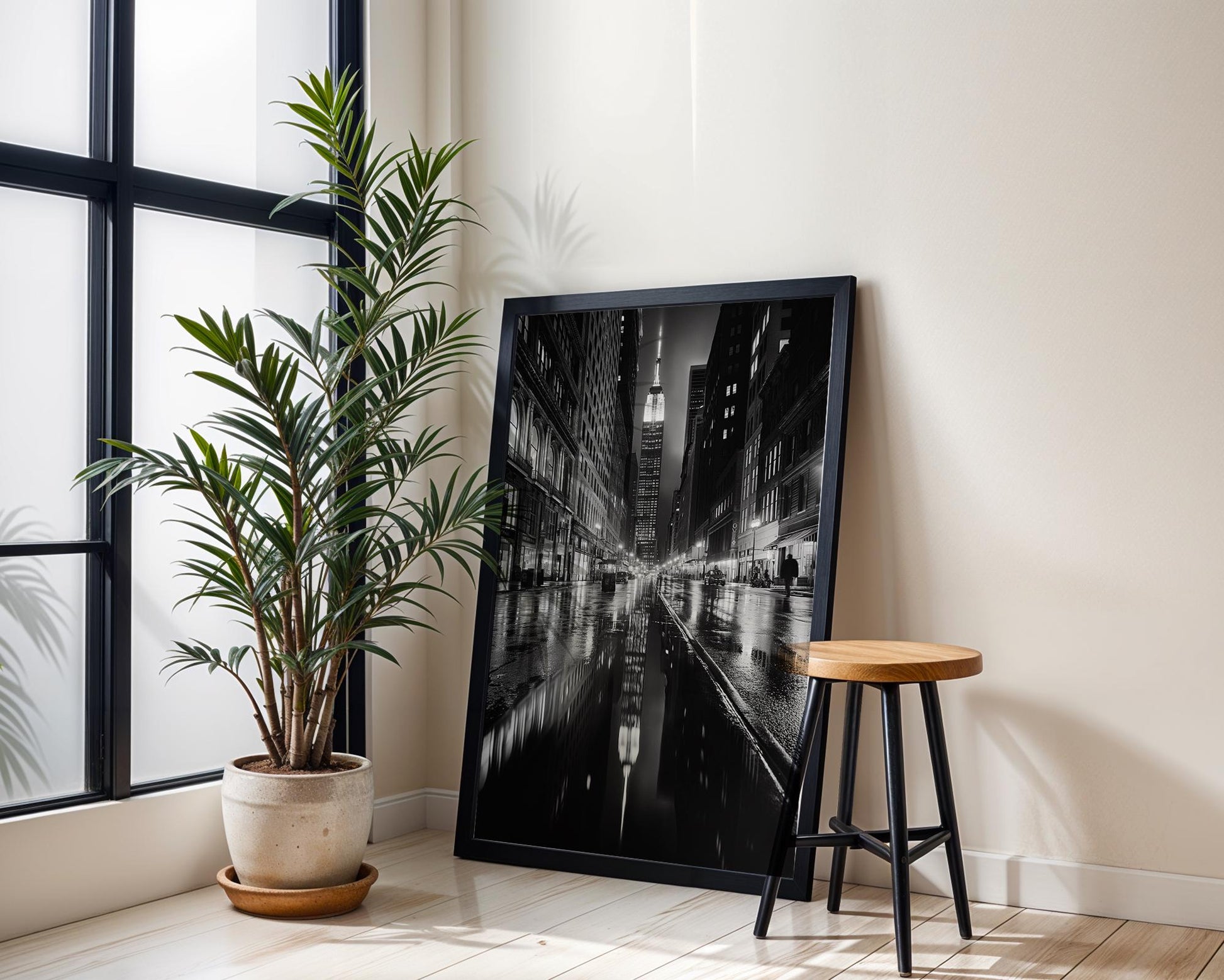 Urban Photography | Empire State Building Print | Black and White Cityscape Photography wall art print, black and white architectural poster, minimalist modern Scandinavian wall decor, Monohaus