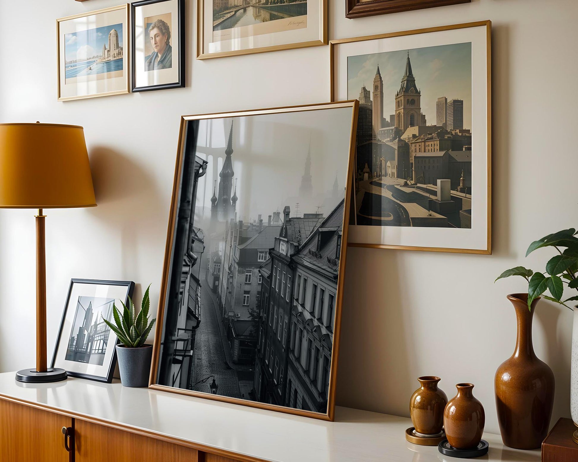 World Landmark | Tallinn Old Town Photography Print | Moody Estonia Wall Art wall art print, minimalist black and white poster, modern Scandinavian wall decor, Monohaus